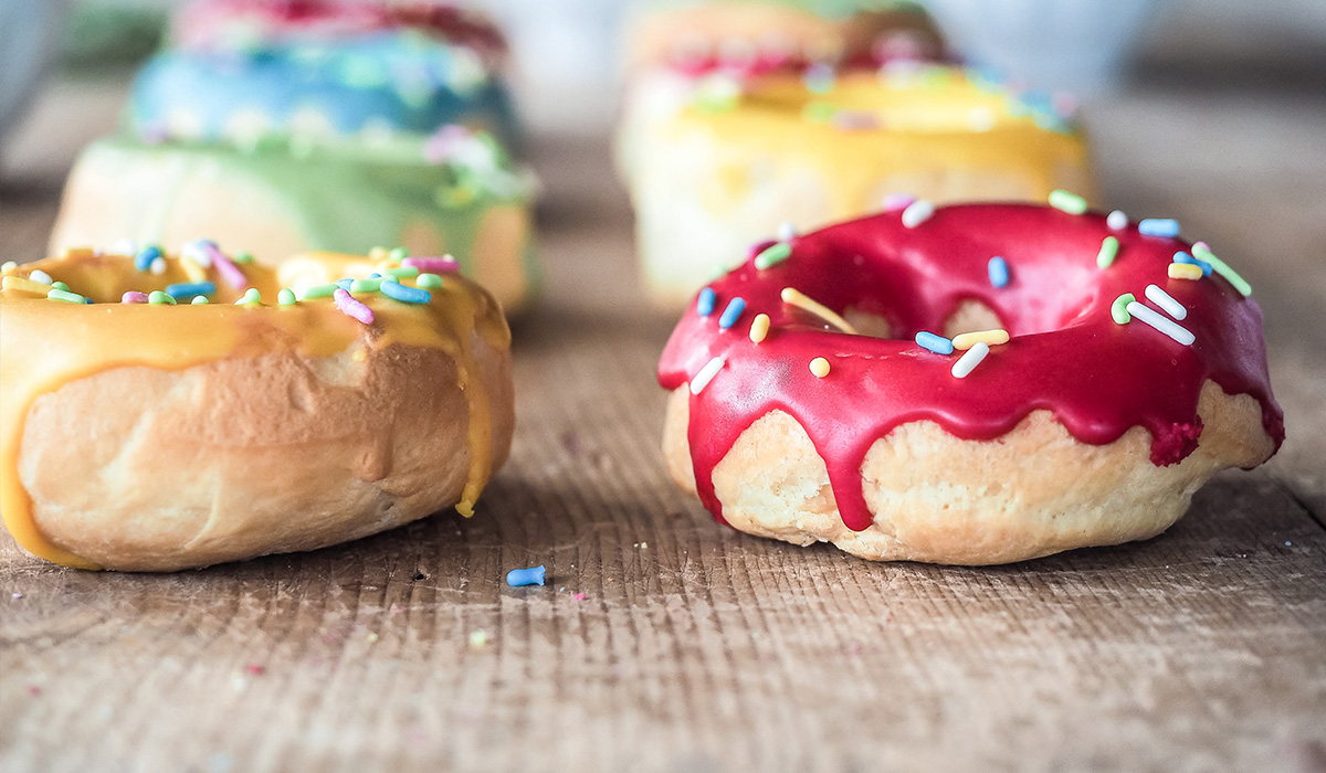 Bunte Donuts 