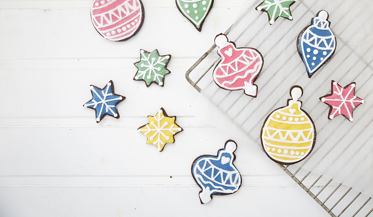 Bunte Weihnachtsplätzchen