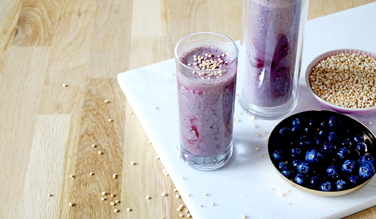 Heidelbeer-Protein-Drink